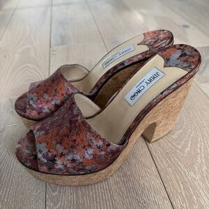 Jimmy Choo cork platform heels